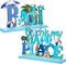 2-Piece Beach Wood Table Sign Set – “Beach Is My Happy Place” Ocean-Themed Coastal Tabletop Decorations for Summer, Tiered Trays & Hawaiian Luau Parties